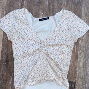 Pink and white Brandy top